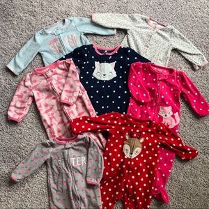 Assorted Footed Fleece Sleepers